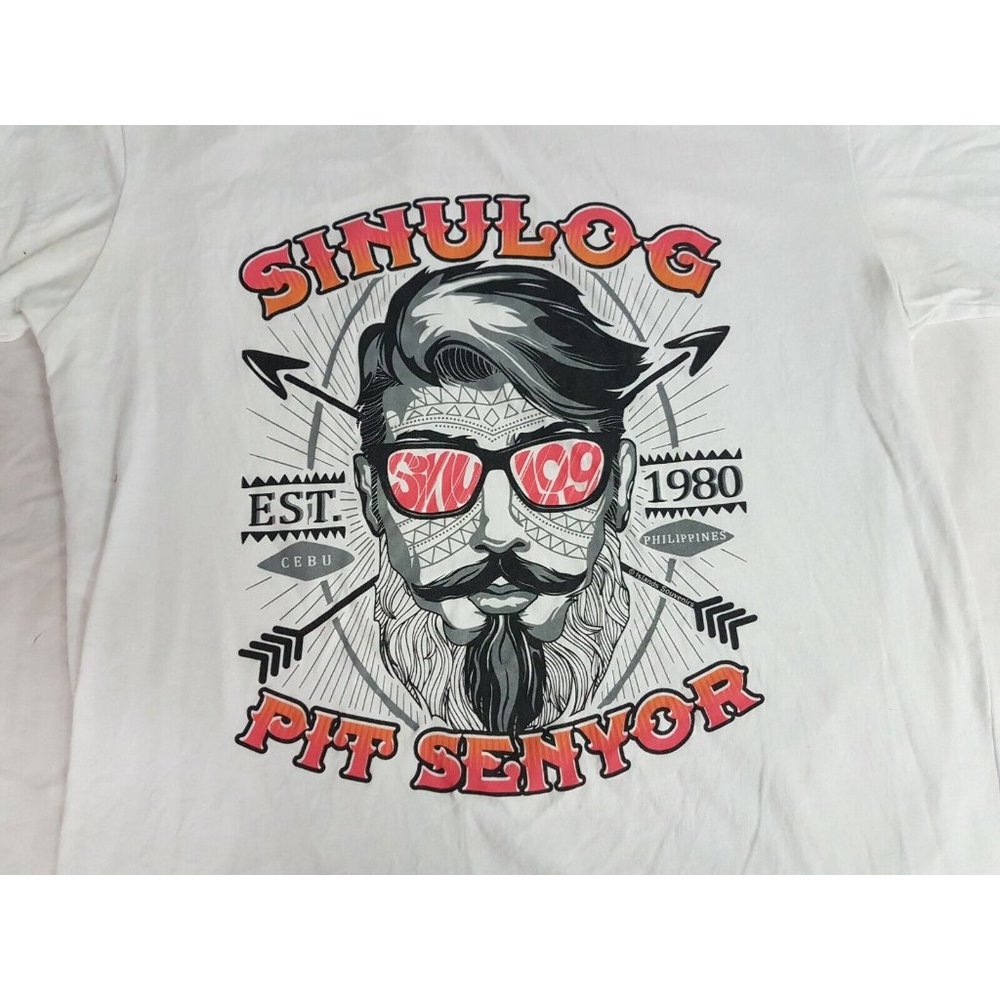 SINULOG PIT SENYOR Philippines tee t-shirt white XL extra large